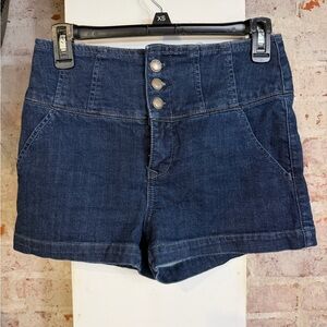 Express Midnight Blue High-Waisted Jean Shorts